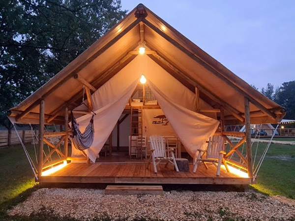 tente glamping luxe