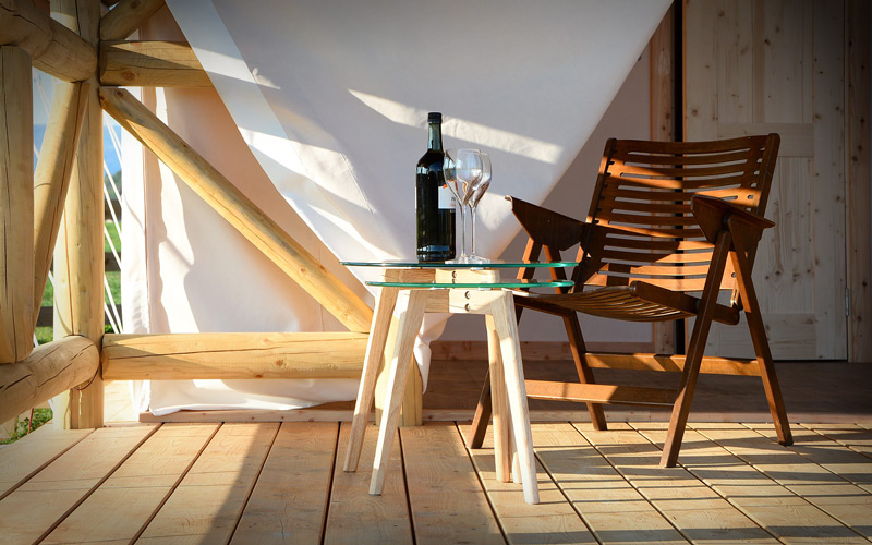 apéritif tente glamping