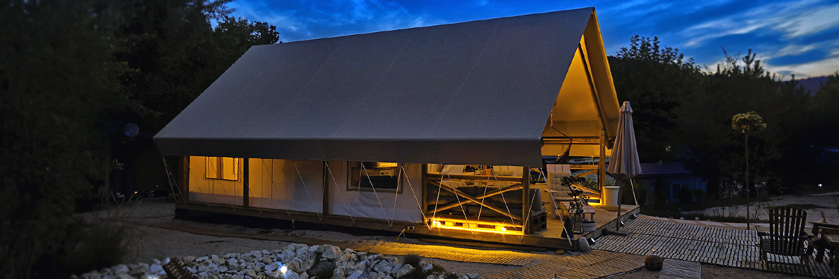 glamping tente luxe premium