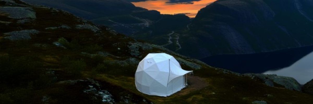 tente dome igloo camping luxe