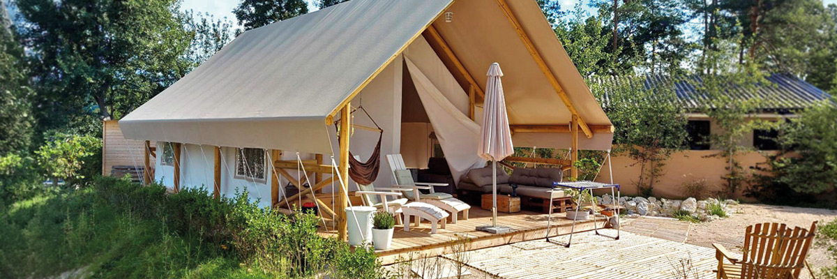 glamping tente luxe premium